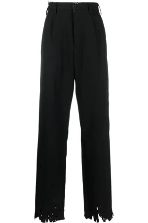 Marni Distressed straight-leg cut trousers