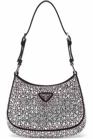 Prada Cleo crystal-embellished shoulder bag