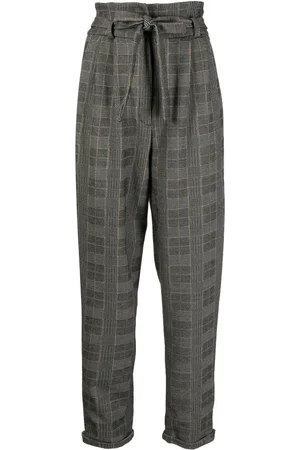 Antonio Marras Check-print high-waisted trousers
