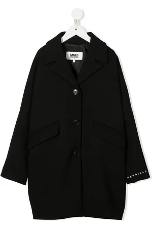 Maison Margiela Logo-print single-breasted coat