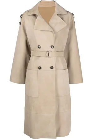 YVES SALOMON Belted-waist trench coat