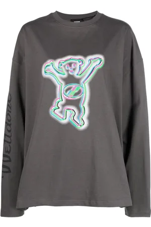 We11 Done Teddy print long-sleeve T-shirt