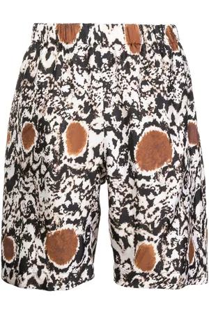Edward Crutchley Silk abstract-pattern shorts