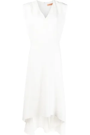 YVES SALOMON Sleeveless V-neck midi dress
