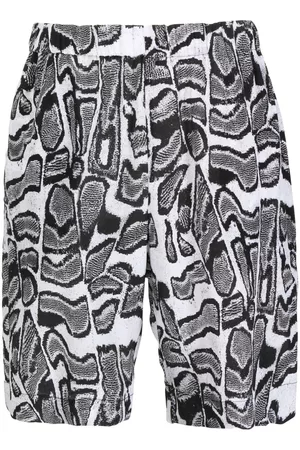 Edward Crutchley Abstract-pattern silk shorts