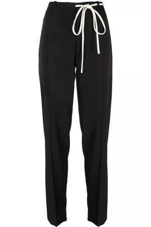 SARA LANZI Drawstring-fastening waistband trousers