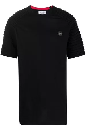 Philipp Plein Pleat-detail logo T-shirt
