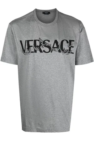 VERSACE Logo-print cotton T-shirt