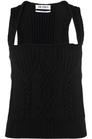 The Attico Sofia knitted sleeveless top