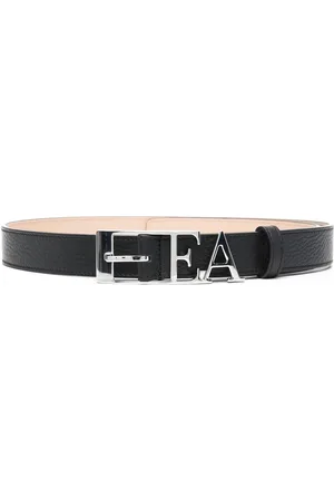 Emporio Armani Logo-buckle leather belt