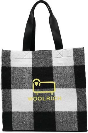 Woolrich Logo-print check tote bag