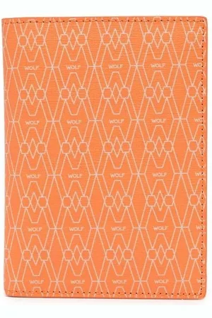 Wolf Logo print bi-fold card wallet