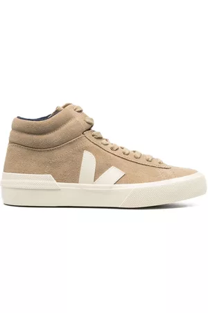 Veja V-logo suede hi-top sneakers