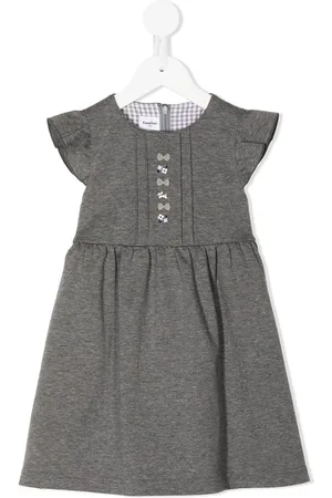 Familiar Embroidered-motif cap-sleeve dress