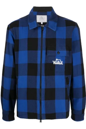 Woolrich Check-print zipped shirt jacket