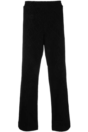 KOCHÉ Monogram jacquard straight-leg trousers