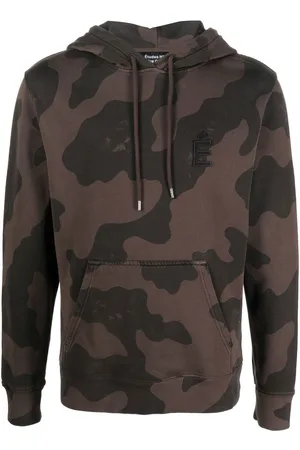 Etudes Klein Camo logo-patch hoodie