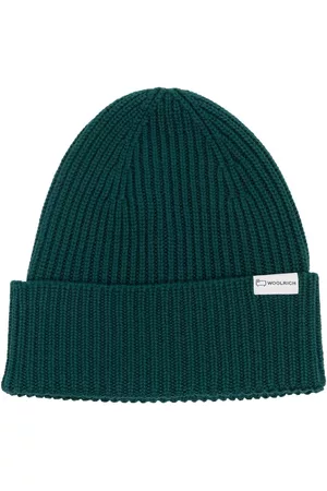Woolrich Logo-tag ribbed beanie