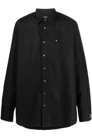 RAF SIMONS Logo-embroidered long-sleeve shirt