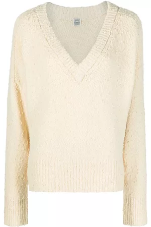 Totême V-neck textured jumper