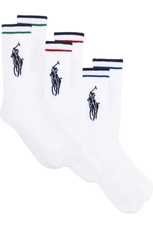Ralph Lauren Logo-embroidered three-set socks