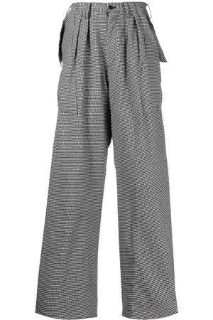 Sulvam Houndstooth wide-leg trousers