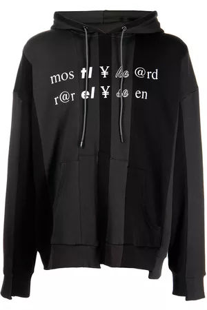 MOSTLY HEARD RARELY SEEN Symbol-text pullover hoodie