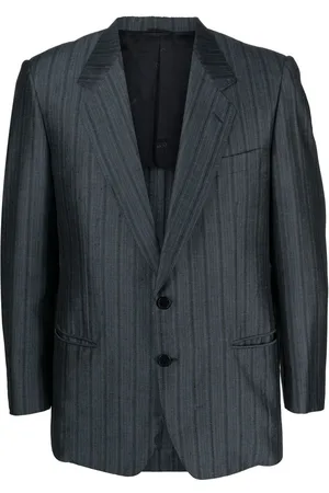 Pierre Cardin 1990s pinstriped notch lapels blazer