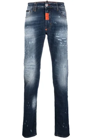 Philipp Plein Distressed skinny-cut jeans