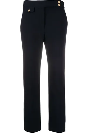 VERONICA BEARD Renzo embossed button detail trousers