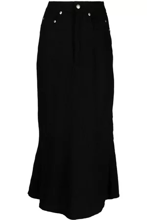 Rick Owens High-waisted wool midi skirt