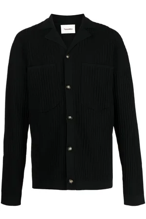 Nanushka Camp collar ribbed cardigan