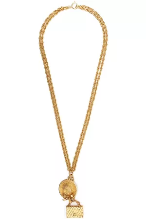 CHANEL 1994 bag charm chain-link necklace