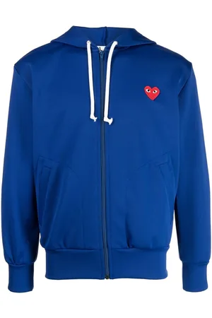Comme des Garçons Logo-embroidered zip hoodie