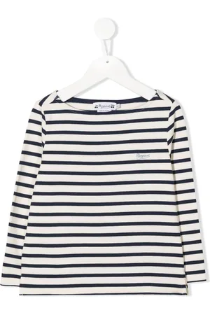 BONPOINT Stripe-pattern long-sleeve T-shirt
