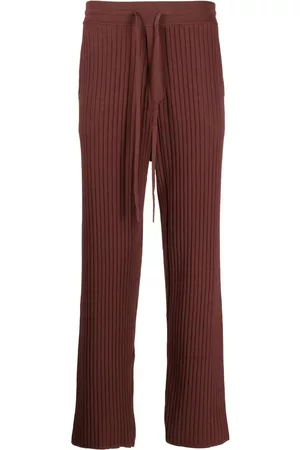 Nanushka Ribbed straight-leg trousers