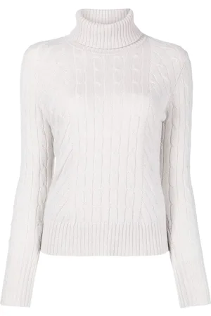 N.PEAL Cable-knit roll-neck jumper