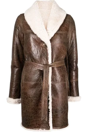 YVES SALOMON Single-breasted shearling coat