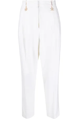 Elisabetta Franchi Crystal-embellished tapered trousers