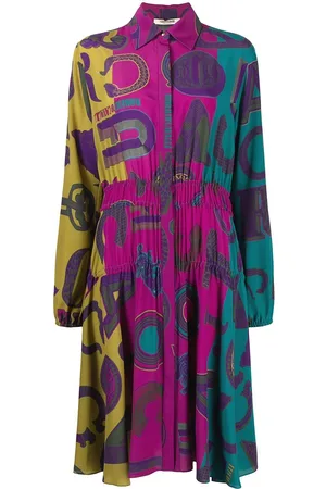 Roberto Cavalli Cavalli Mania print shirt dress