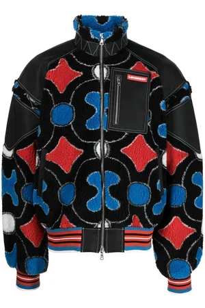 Charles Jeffrey Loverboy Patch fleece bomber jacket