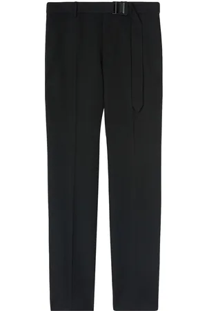 OFF-WHITE Belted slim-fit trousers