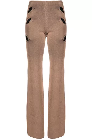DION LEE Flared cut-out detail trousers