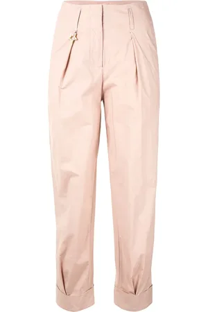 LORENA ANTONIAZZI Tapered turn-up trousers