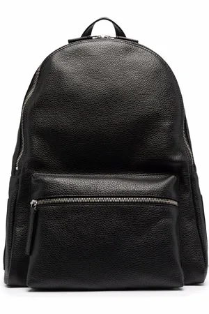 Orciani Logo-plaque leather backpack