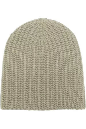 Selected Femme brushed wool ribbed knit beanie hat in brown