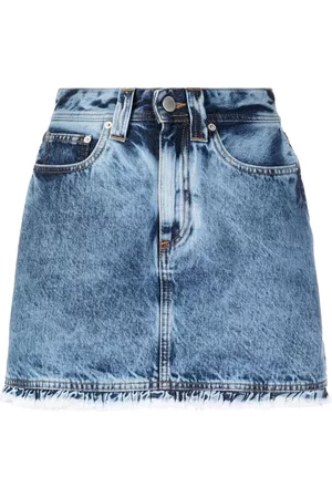 Alessandra Rich Acid-wash denim skirt