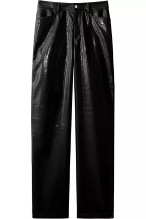 Proenza Schouler Lacquered-effect straight-leg trousers