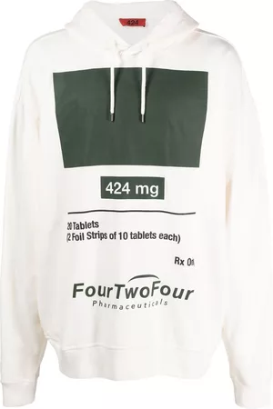 424 FAIRFAX Graphic-print cotton hoodie
