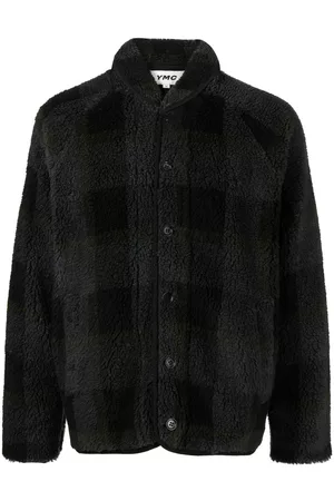 YMC Beach shearling checked jacket